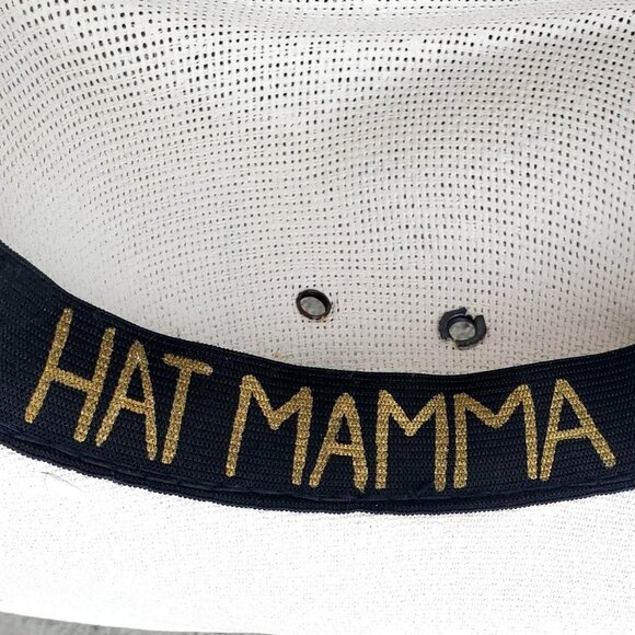 Hand Painted Snake White Fedora Straw Hat Made in Mexico Size Medium - Picture 5 of 13